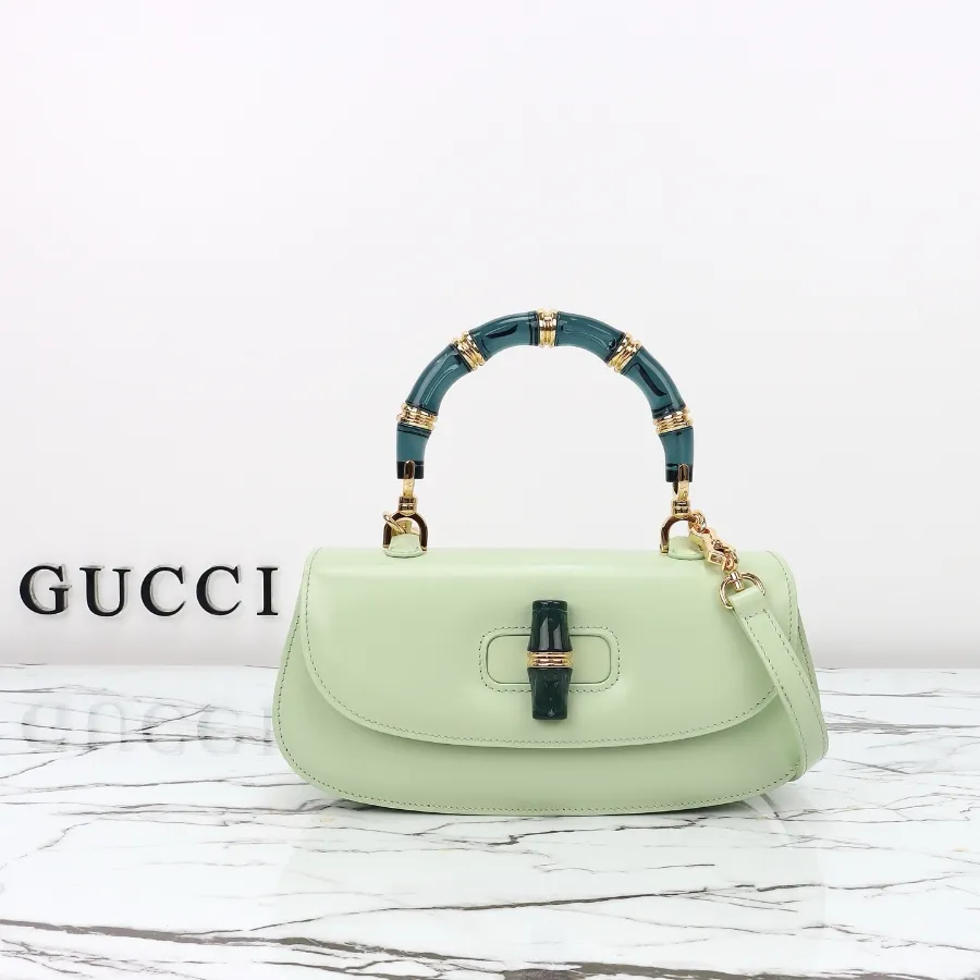 Gucci 뱀부 디아 미디엄 라이트민트 토트백 #827750.JPG