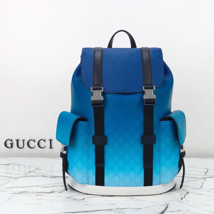 Gucci 크로마 라지 그라디언트 블루 백팩 #792080 .JPG