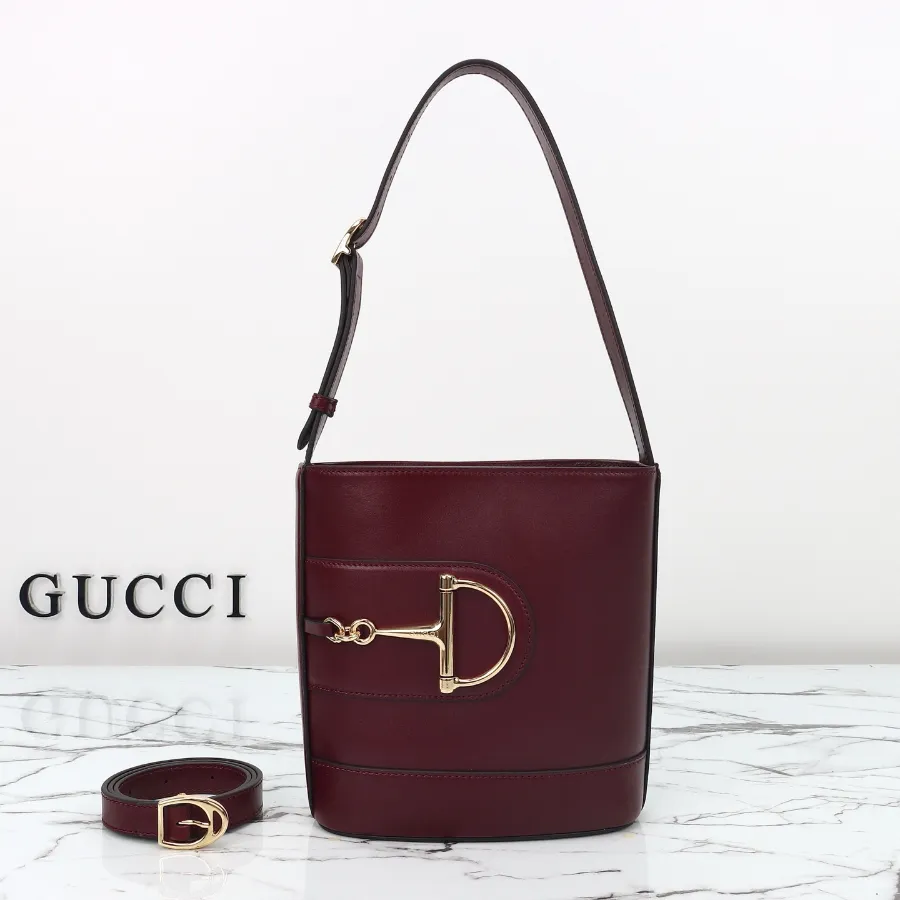 GUCCI 73 스몰 버킷백 27.5cm 버건디 #833665 .JPG