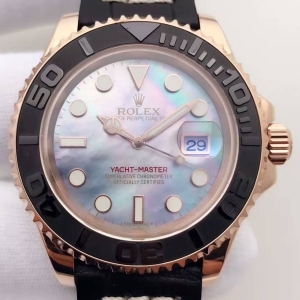 Rolex Oyster Perpetual Yacht-master 오이스터 페퍼츄얼 요트마스터 세라믹 블랙 베젤 자개 다이얼 로즈 골드 40mm