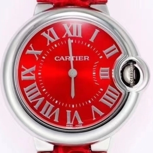 Cartier Ballon Bleu KDY Small Model 발롱블루 드 까르띠에 레이디 33mm 36mm 오토메틱 워치 악어가죽