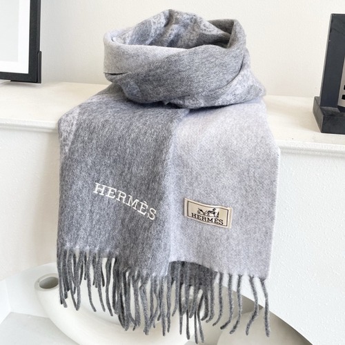 HERMES 에르메스 2025 남녀공용 클래식 로고 머플러