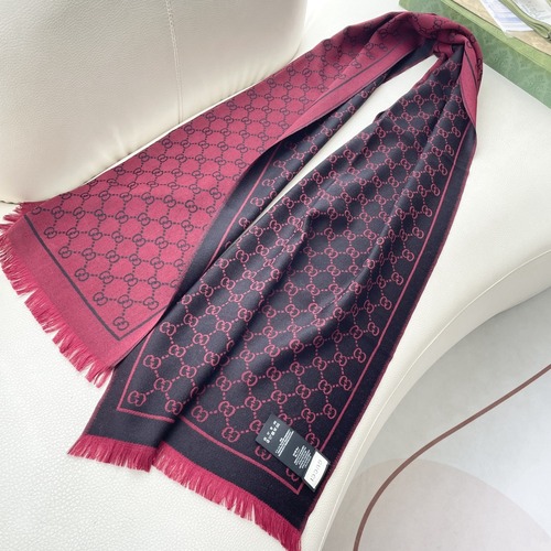 Gucci 구찌 고급 클래식 양모 GG 로고 숄 머플러