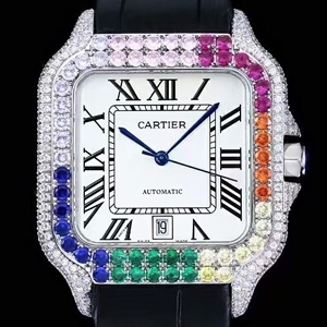 Cartier 까르띠에 Santos Dumont De-Cartier Diamond 산토스 뒤몽 다이아 40mm