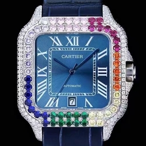 Cartier 까르띠에 Santos Dumont De-Cartier Diamond 산토스 뒤몽 다이아 40mm