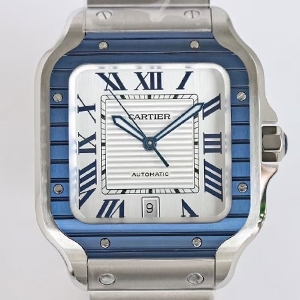 Cartier Santos de Cartier Large Men`s Watch 까르띠에 산토스 드 까르띠에 라지사이즈 스틸밴드 39.8mm