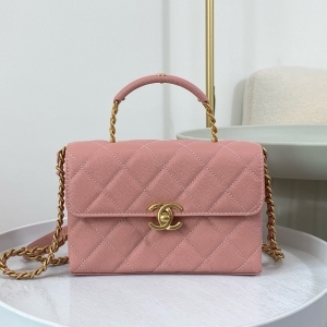 Chanel 샤넬 핸들 장식 미니 플랩백(캐비어) 19cm (3색) (4월)