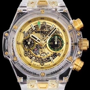 Hublot 위블로 Big Bang Unico Magic Sapphire Ref. 411.JX.4802.RT  빅뱅 우사인 볼트 에디션 매직 사파이어 45mm