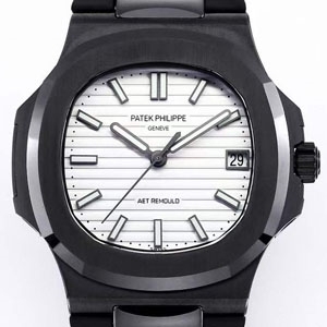 Patek Philippe 파텍필립 Nautilus 노틸러스 AET REMOULD AET리머드 세라믹 러버밴드 화이트다이얼 40mm