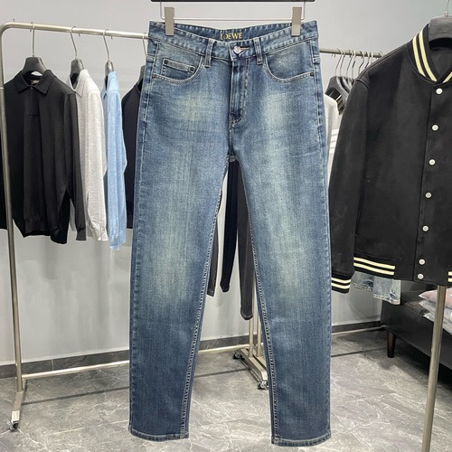 Loewe 로에베 25FW 고급 워싱 블루 데님팬츠