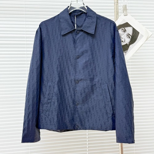 Dior 디올 25SS 오블리크 패턴 블루 테크 패브릭 자켓