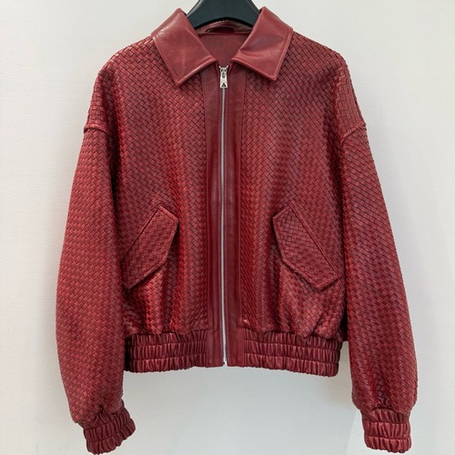 Bottega Veneta 보테가 베네타 인트레치아토 위빙 양가죽 봄버 재킷 103430