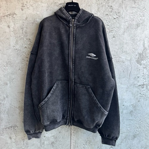 Balenciaga 발렌시아가 BAL3M 로고 워싱 오버사이즈 후드 집업 104393