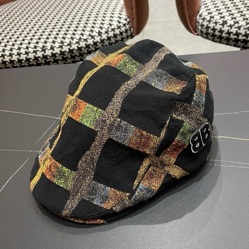 Unknown 알 수 p110 봄 여름 남녀 공용 헌팅캡 복고풍 영국 격자 무늬