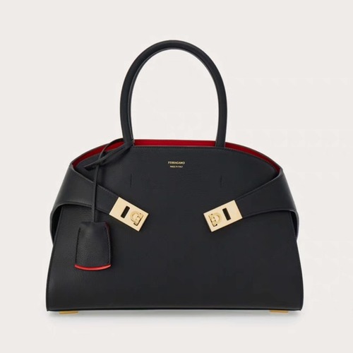 FERRAGAMO 페레가모 FW2023 HUG 나파 가죽 토트백