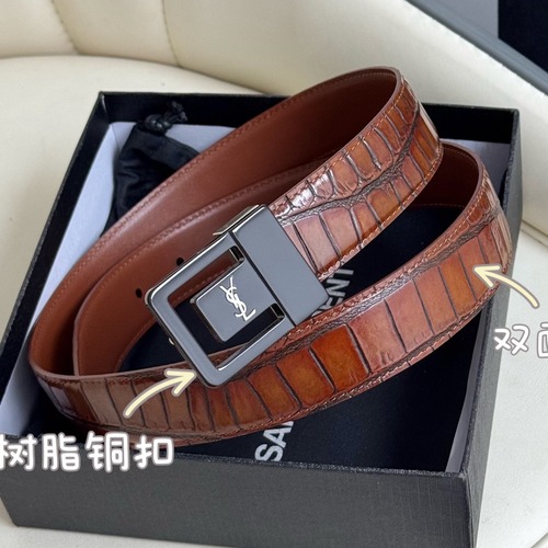 Saint Laurent 생로랑 남녀공용 가죽 벨트