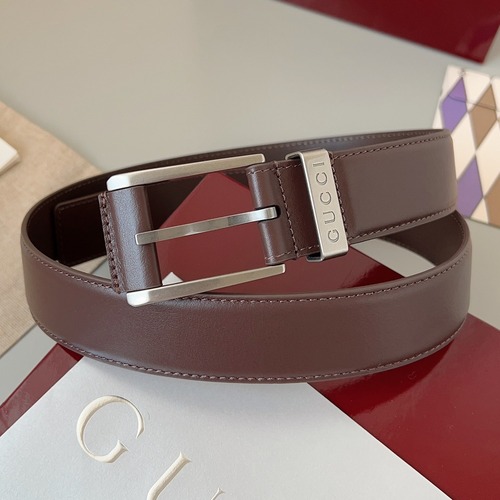 Gucci 구찌 블랙 가죽 스퀘어 버클 벨트