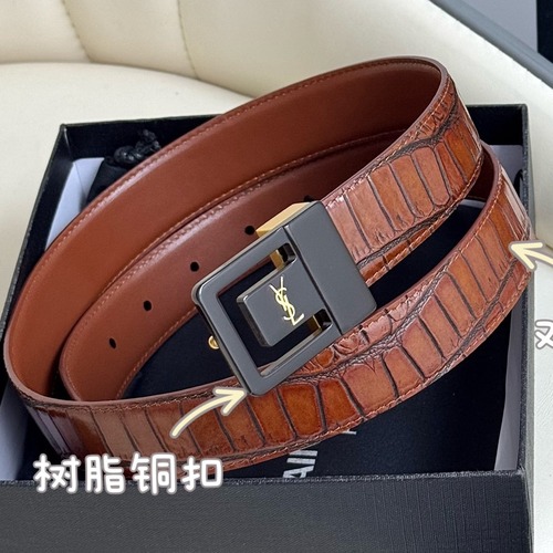 Saint Laurent 생로랑 남녀공용 가죽 벨트