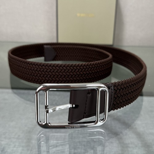 Tom Ford 톰포드 톰 포드 헤링본 짜임 가죽 버클 벨트