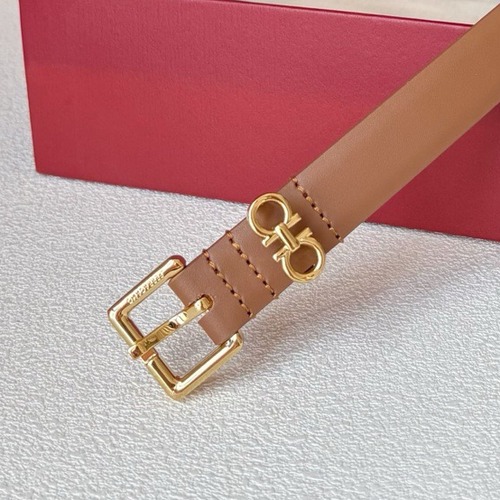 Salvatore Ferragamo 살바토레 페라가모 간치니 천연 소가죽 슬림 벨트