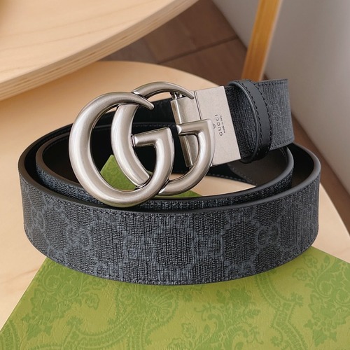 Gucci 구찌 GG 버클 패턴 가죽 벨트