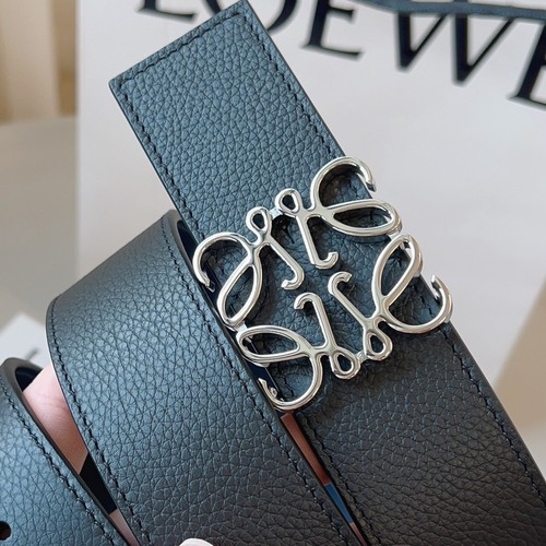 Loewe 로에베 양면 가죽 Anagram 버클 벨트