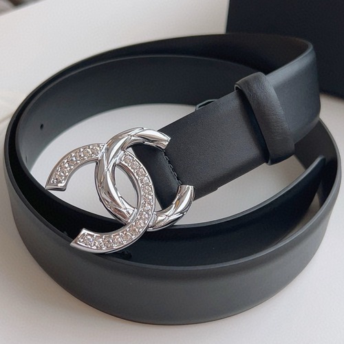 Chanel 샤넬 골드 버클 블랙 소가죽 벨트