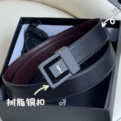 Saint Laurent 생로랑 남녀공용 가죽 벨트