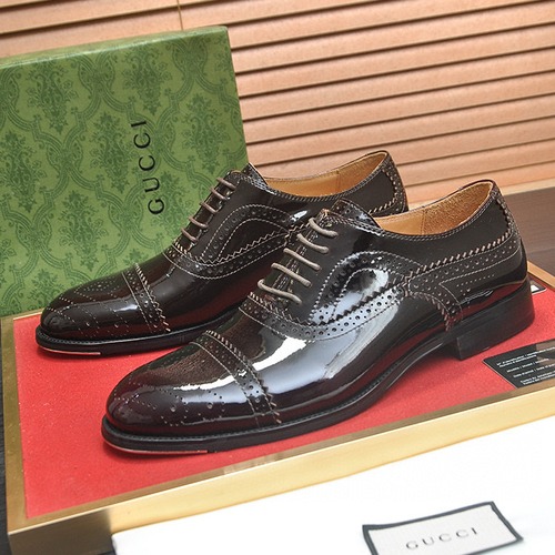 GUCCI 구찌 남성 클래식 브로그 레더 옥스포드 구두