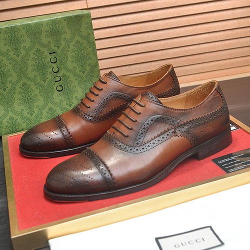 GUCCI 구찌 남성 브로그 레더 옥스퍼드 구두