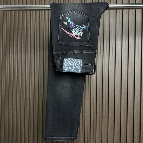 BRS Knight Graphic Black Jeans 브이알에스 나이트 그래픽 블랙 진