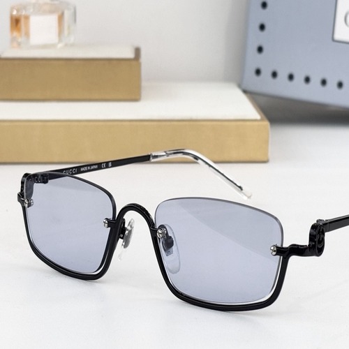GUCCI 구찌 슬림 렉탱귤러 메탈 선글라스