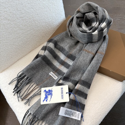 BURBERRY 버버리 클래식 체크 머플러 그레이