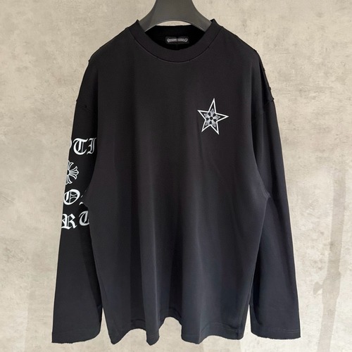 CHROME HEARTS 크롬하츠 FW2023 그래픽 긴팔 티셔츠 블랙